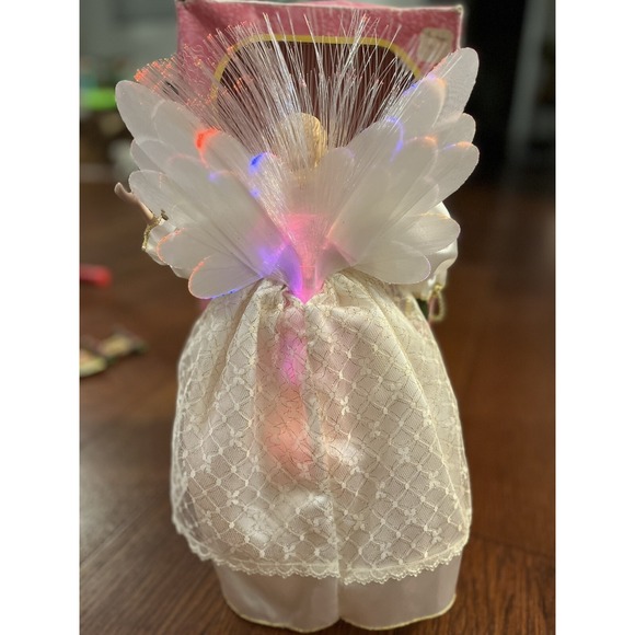 Fiber Optic Light Up Color Changing Angel Christmas Tree Topper Table Decor Vtg - Picture 5 of 12